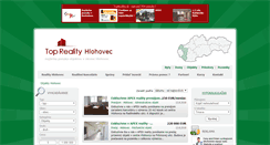 Desktop Screenshot of objekty.reality-hlohovec.eu
